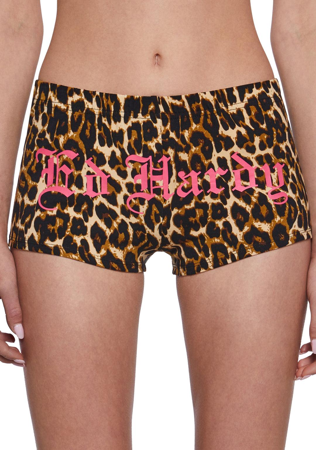Ed Hardy Leopard Booty Shorts With Heart Wings - Multi - Image 5