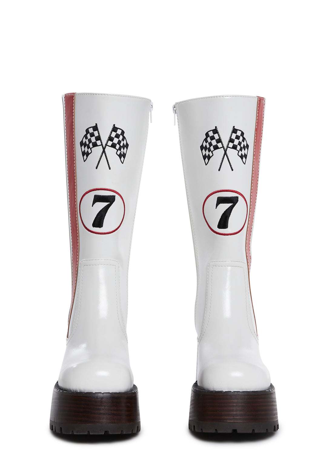 Womens Racing Motor Race Platform Boots Current Mood - White - Image 3