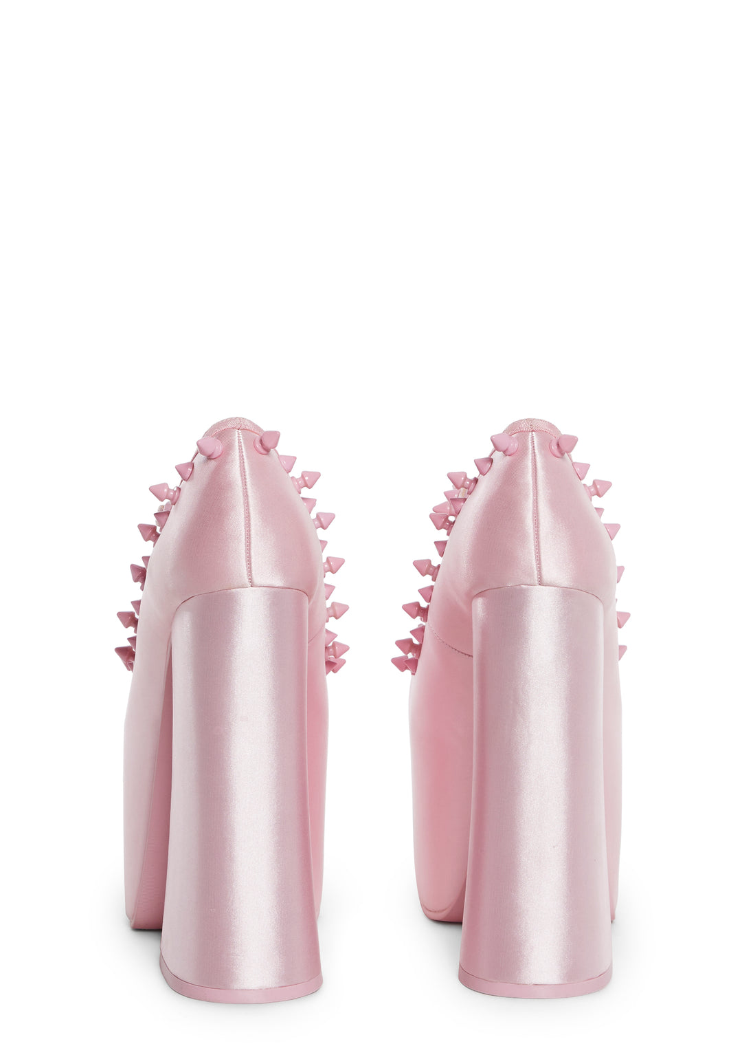 Womens Satin Ballet Platform Mary Janes Sugar Thrillz - Pink - Image 4