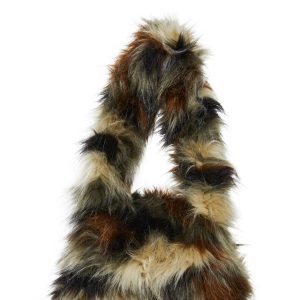 Camo Shaggy Faux Fur Shoulder Bag Current Mood - Camo