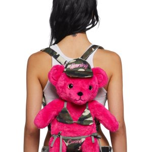 Bling Cuntry Camo Print Mini Bear Backpack Current Mood - Multi