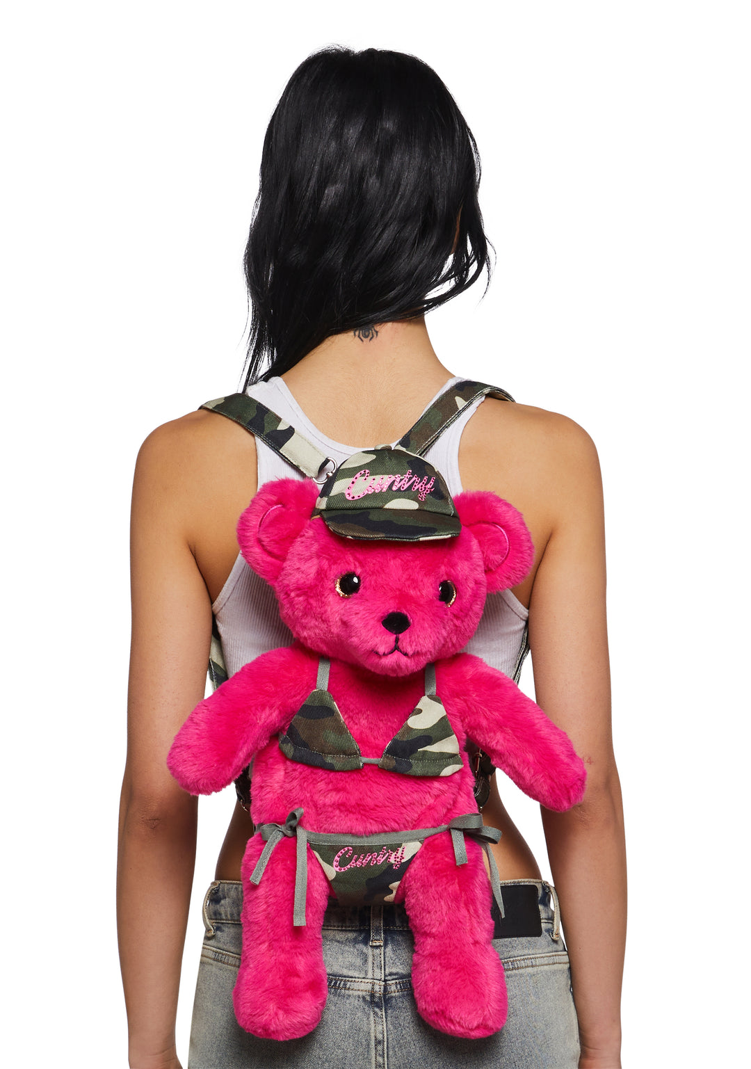 Bling Cuntry Camo Print Mini Bear Backpack Current Mood - Multi