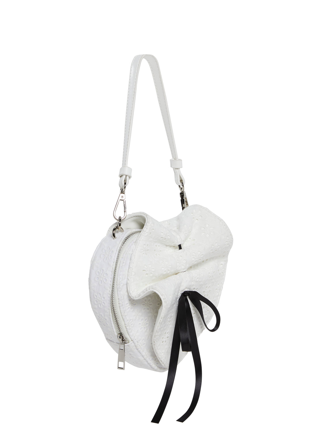 Heart Shaped Eyelet Purse Sugar Thrillz - White - Image 3