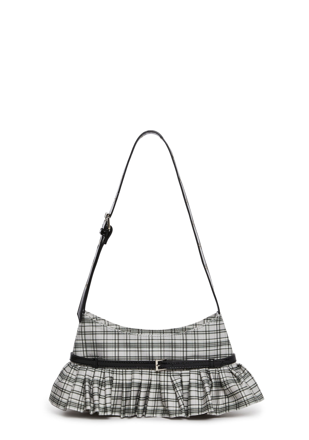 Womens Plaid Skirt Baguette Shoulder Bag Sugar Thrillz - Plaid