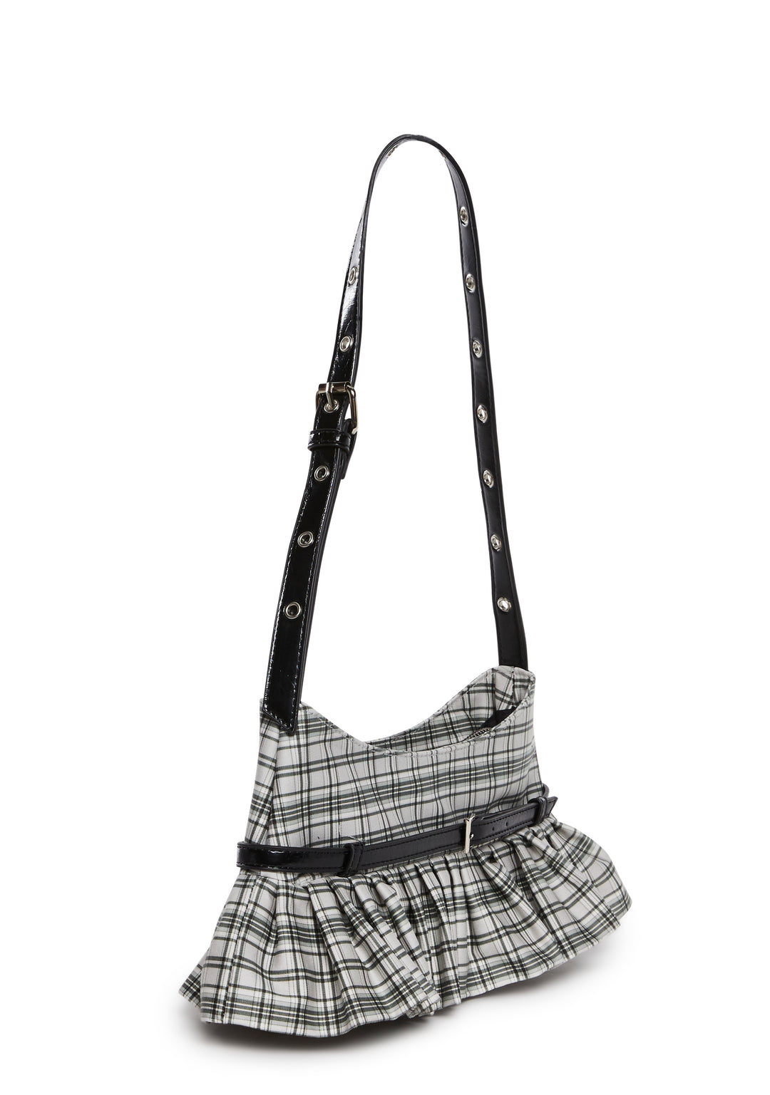 Womens Plaid Skirt Baguette Shoulder Bag Sugar Thrillz - Plaid - Image 3
