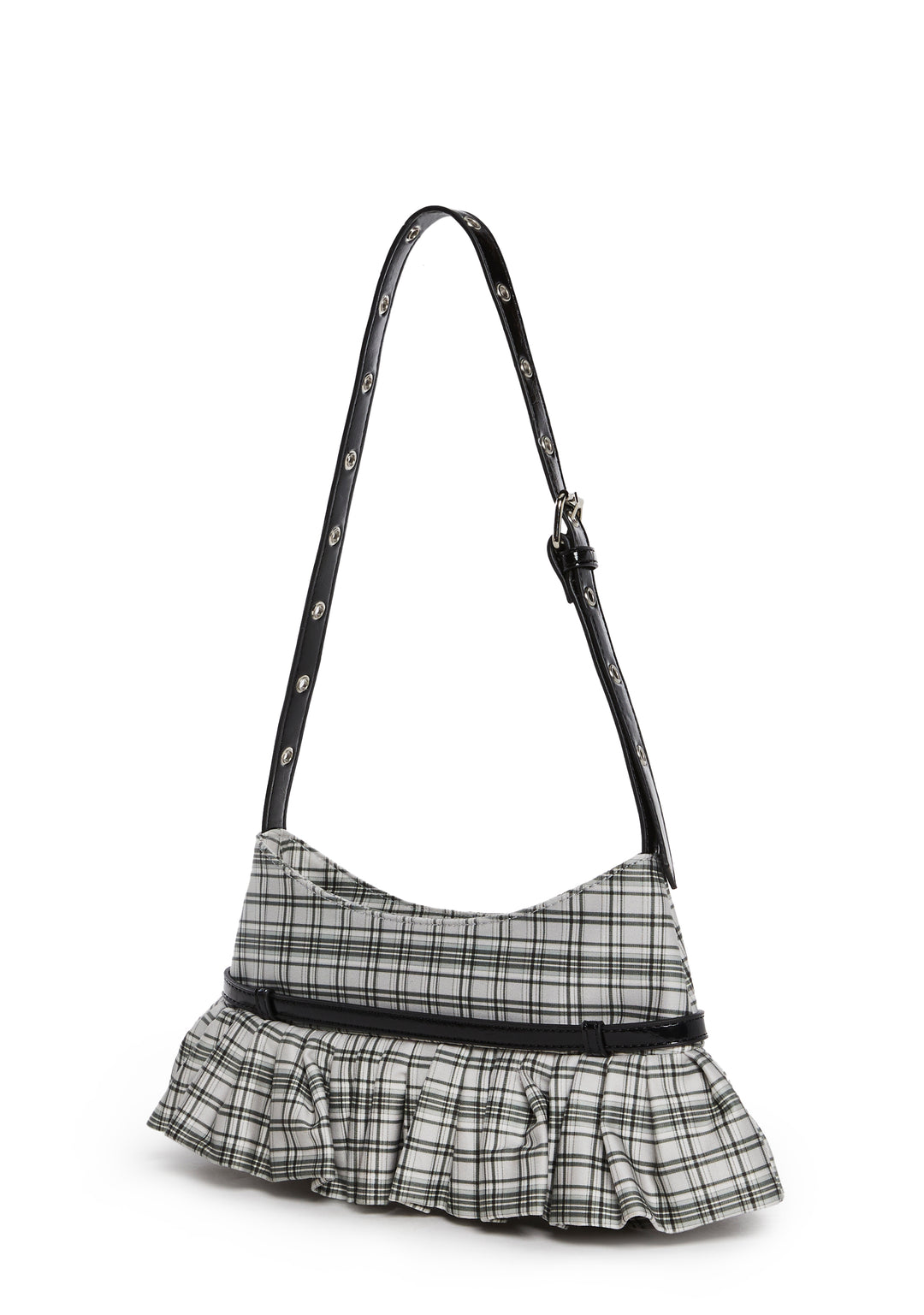 Womens Plaid Skirt Baguette Shoulder Bag Sugar Thrillz - Plaid - Image 4