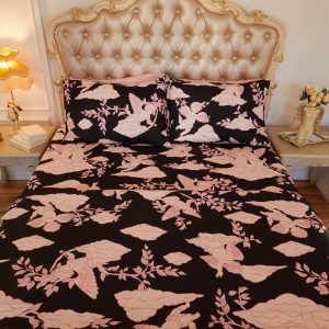 Cherub Cupid Vday Print Sheet Set Dolls Home - Black/Pink