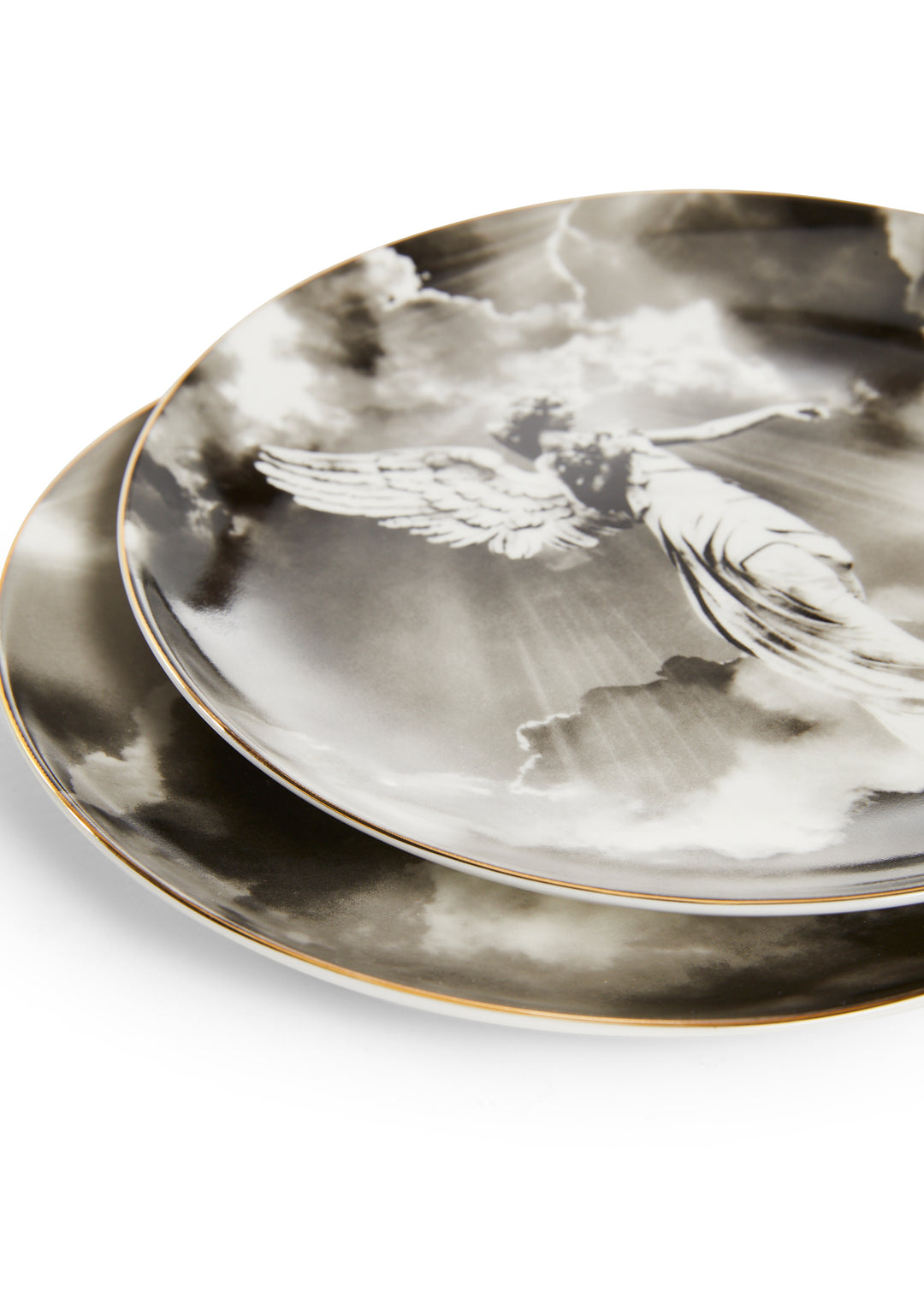 Angel Graphic Gold Trimmed Plate Set Dolls Home - Multi - Image 2