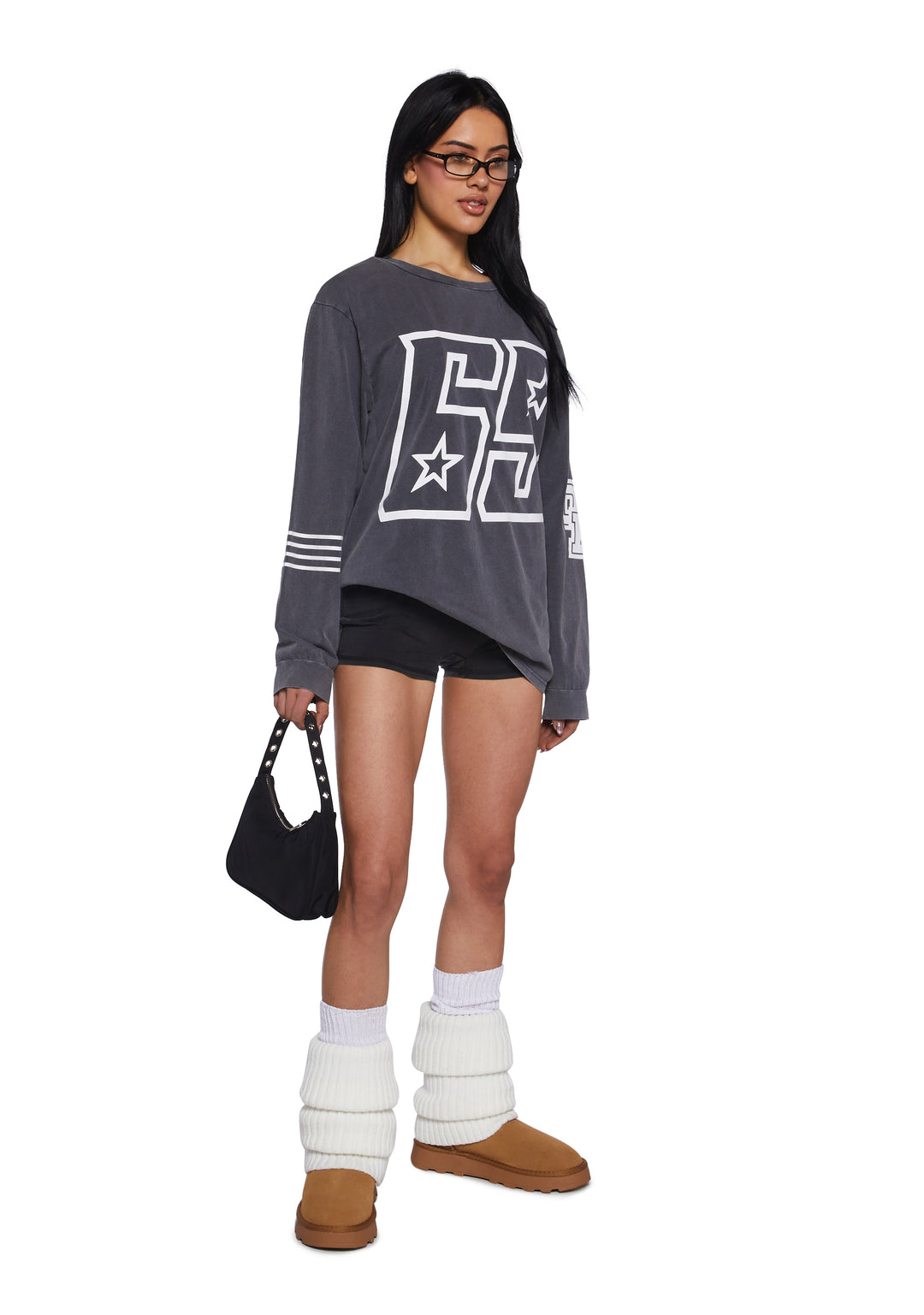 Womens Star 69 Longsleeve Tee Current Mood - Gray - Image 2