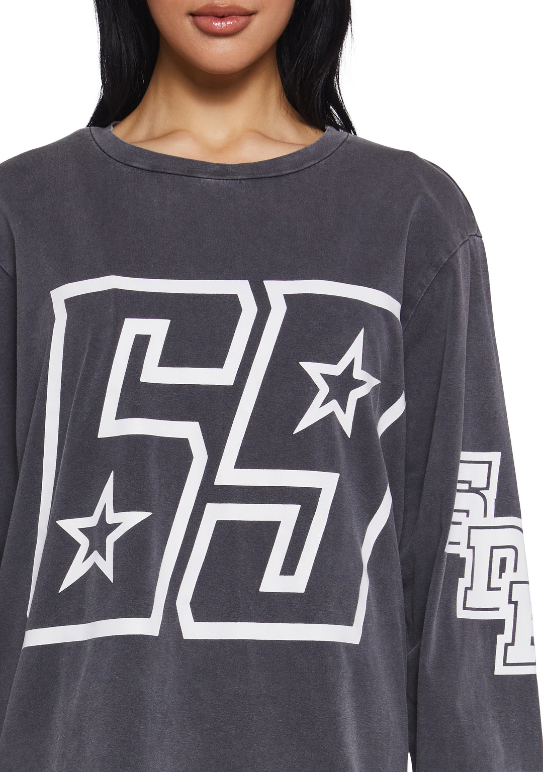 Womens Star 69 Longsleeve Tee Current Mood - Gray - Image 5