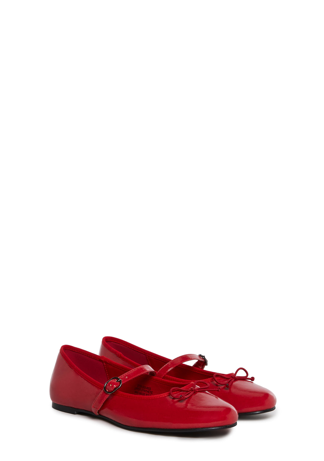 Womens Basic Ballet Flats Mary Janes Sugar Thrillz - Red - Image 3