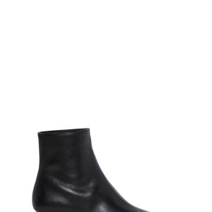 Steve Madden Leather Ankle Booties With Side Zips - Black
