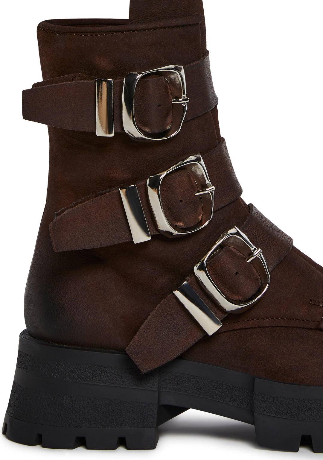 Steve Madden Roland Buckle Ankle Boots - Brown - Image 2