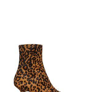 Steve Madden Alston Leopard Booties With Side Zips - Brown