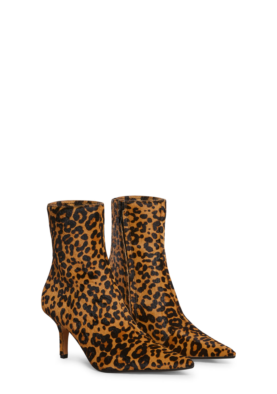 Steve Madden Alston Leopard Booties With Side Zips - Brown - Image 3
