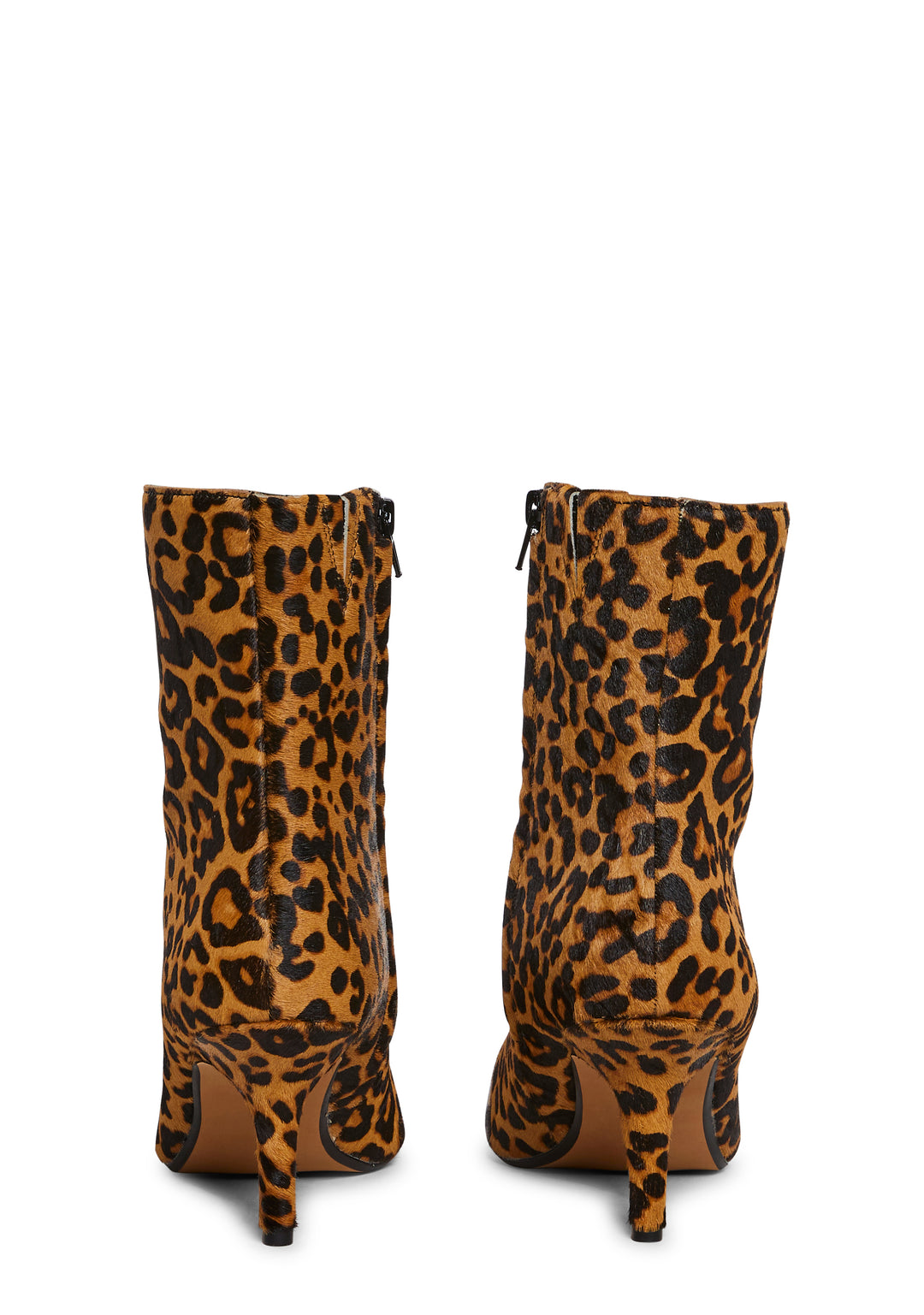 Steve Madden Alston Leopard Booties With Side Zips - Brown - Image 4