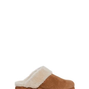 Steve Madden Juney Faux Suede Shearling Slides - Brown