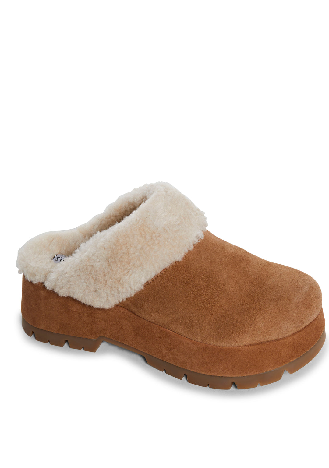 Steve Madden Juney Faux Suede Shearling Slides - Brown - Image 2