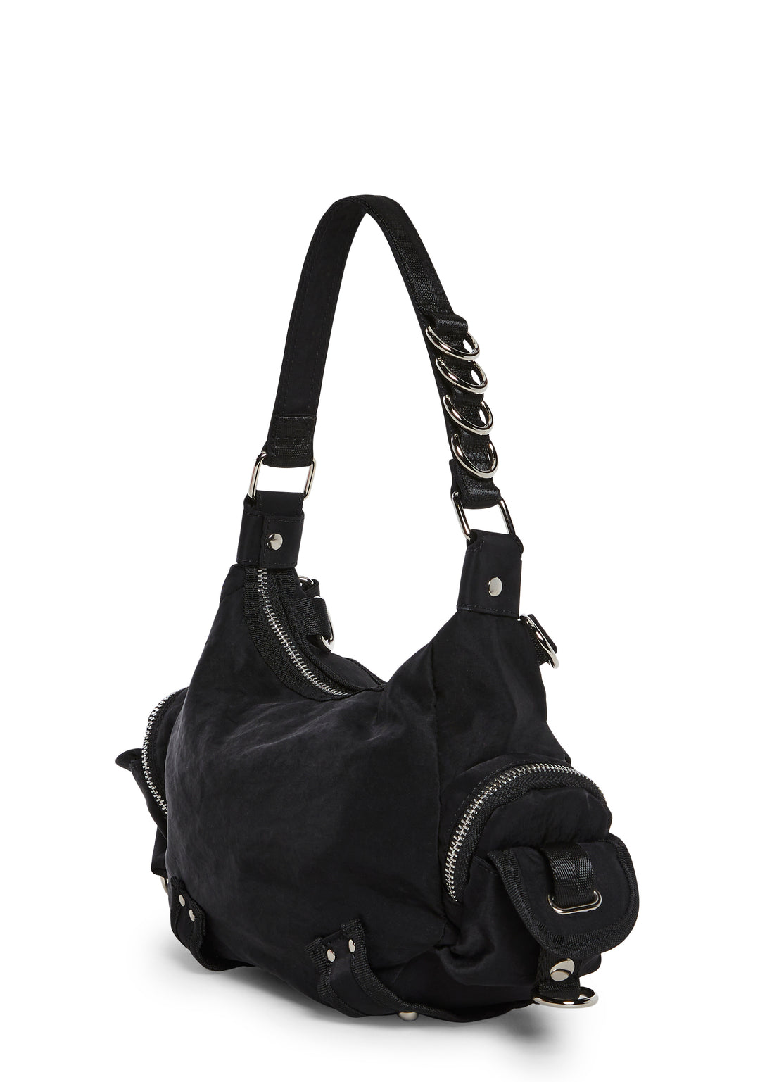 Womens Handbag With Hand Cuffs Darker Wavs - Black - Image 4