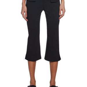 Womens Low Rise Capri Bengaline Pants Delias - Black