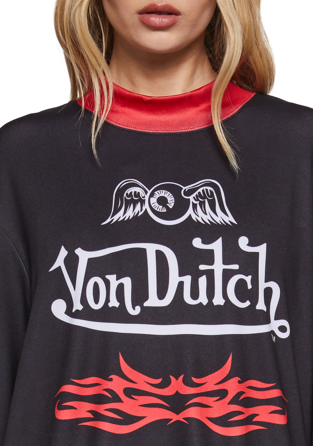 Von Dutch Motocross Graphic Oversized Tee - Black - Image 6