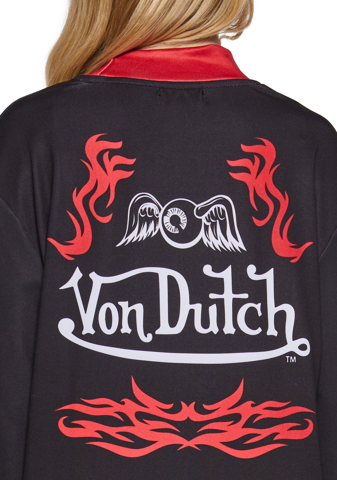 Von Dutch Motocross Graphic Oversized Tee - Black - Image 7