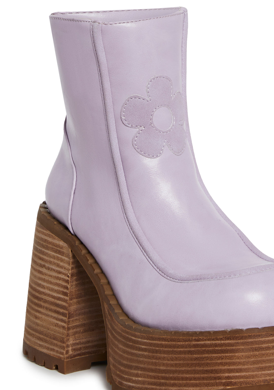 Platform Boots With Daisy Deco And Zipper Closure Delia's - Purple - Image 2
