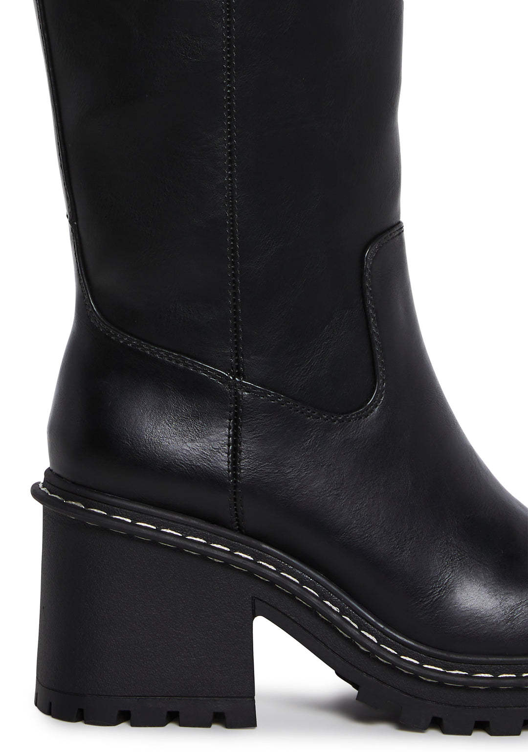 Vegan Leather Western Cowboy Boots Delias - Black - Image 2