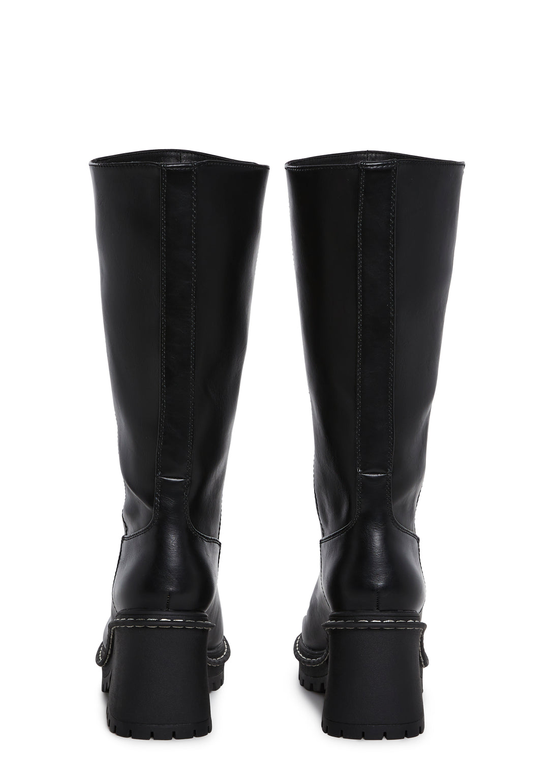 Vegan Leather Western Cowboy Boots Delias - Black - Image 4