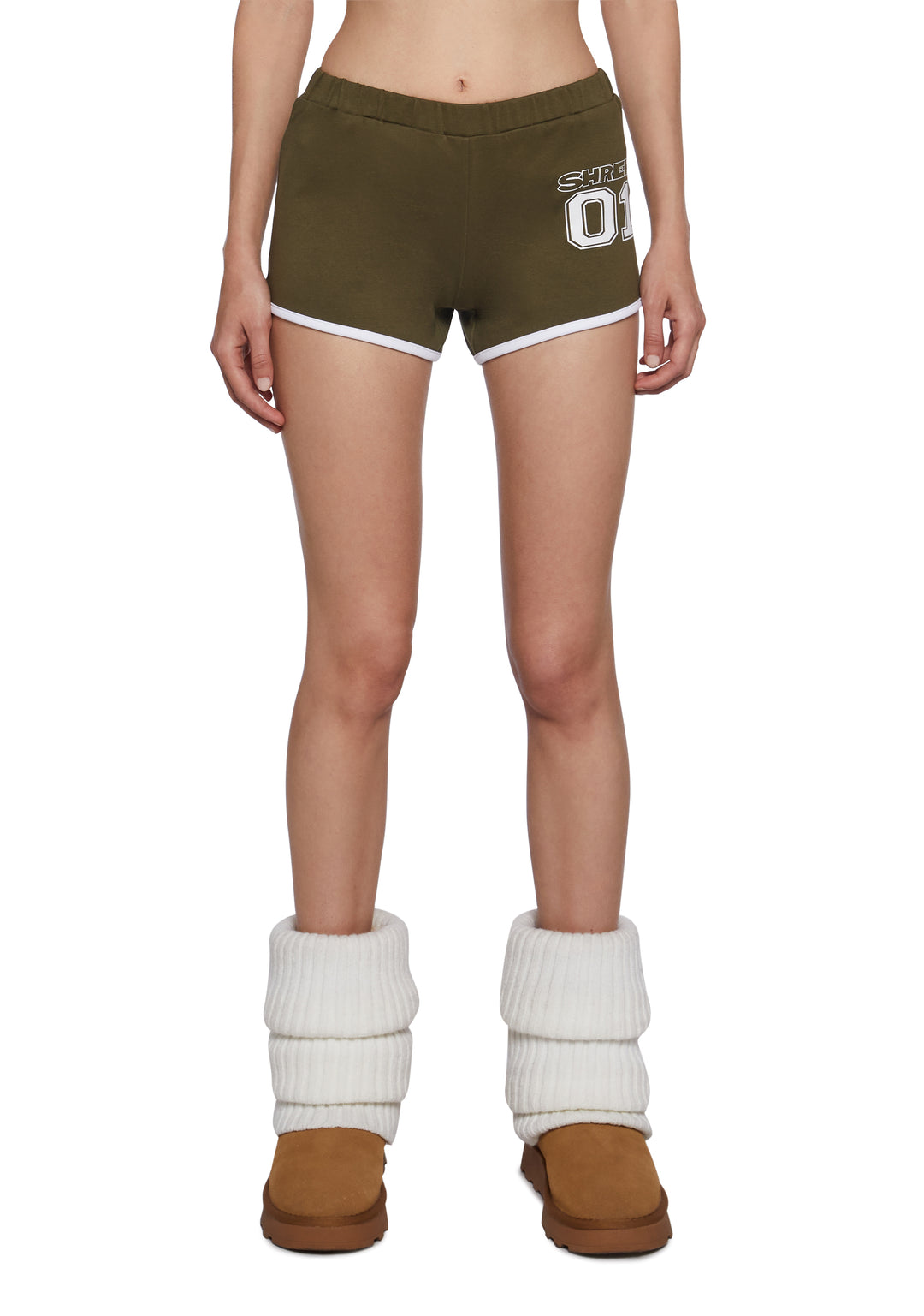 Dolls Kill x Shrek Lounge Dolphin Booty Shorts - Brown