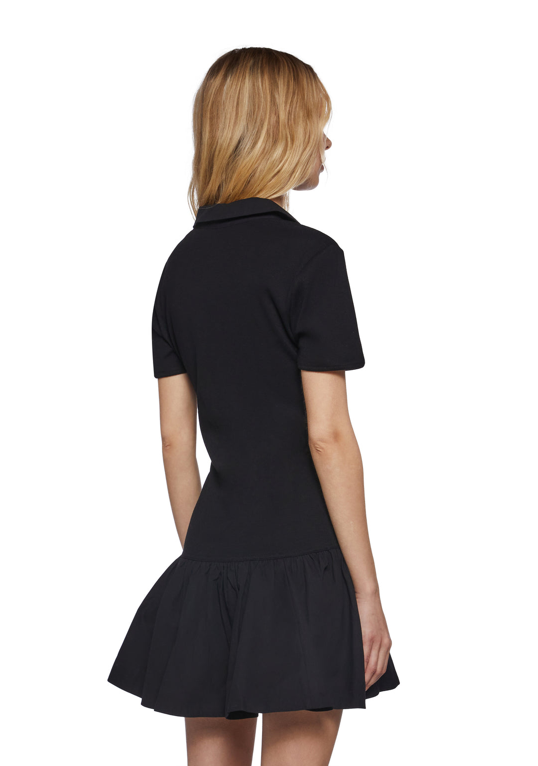 Womens Polo Mini Dress Preppy Current Mood - Black - Image 4