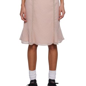 Womens Polka Dot Midi Spring Skirt Delias - Pink