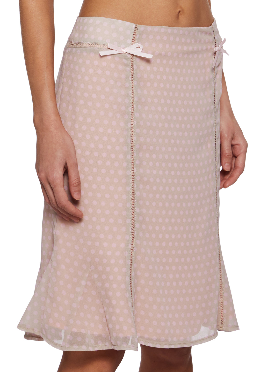 Womens Polka Dot Midi Spring Skirt Delias - Pink - Image 5