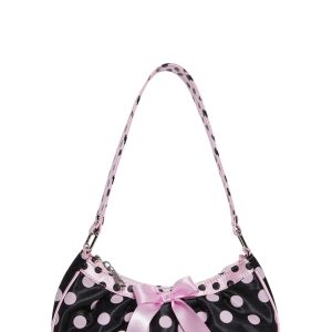 Polka Dot Shoulder Baguette Bag Girly Sugar Thrillz - Multi
