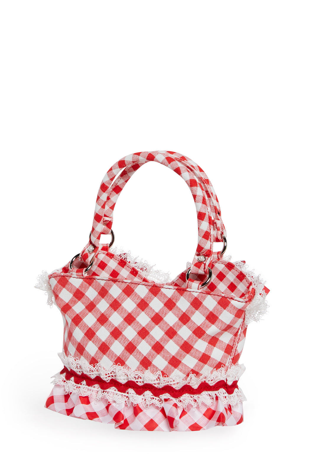 Bustier Gingham Handbag Cottagecore Sugar Thrillz - Red - Image 4