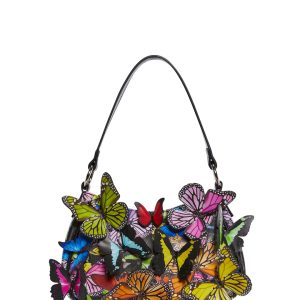 Butterfly Applique Shoulder Bag Club Exx - Multi