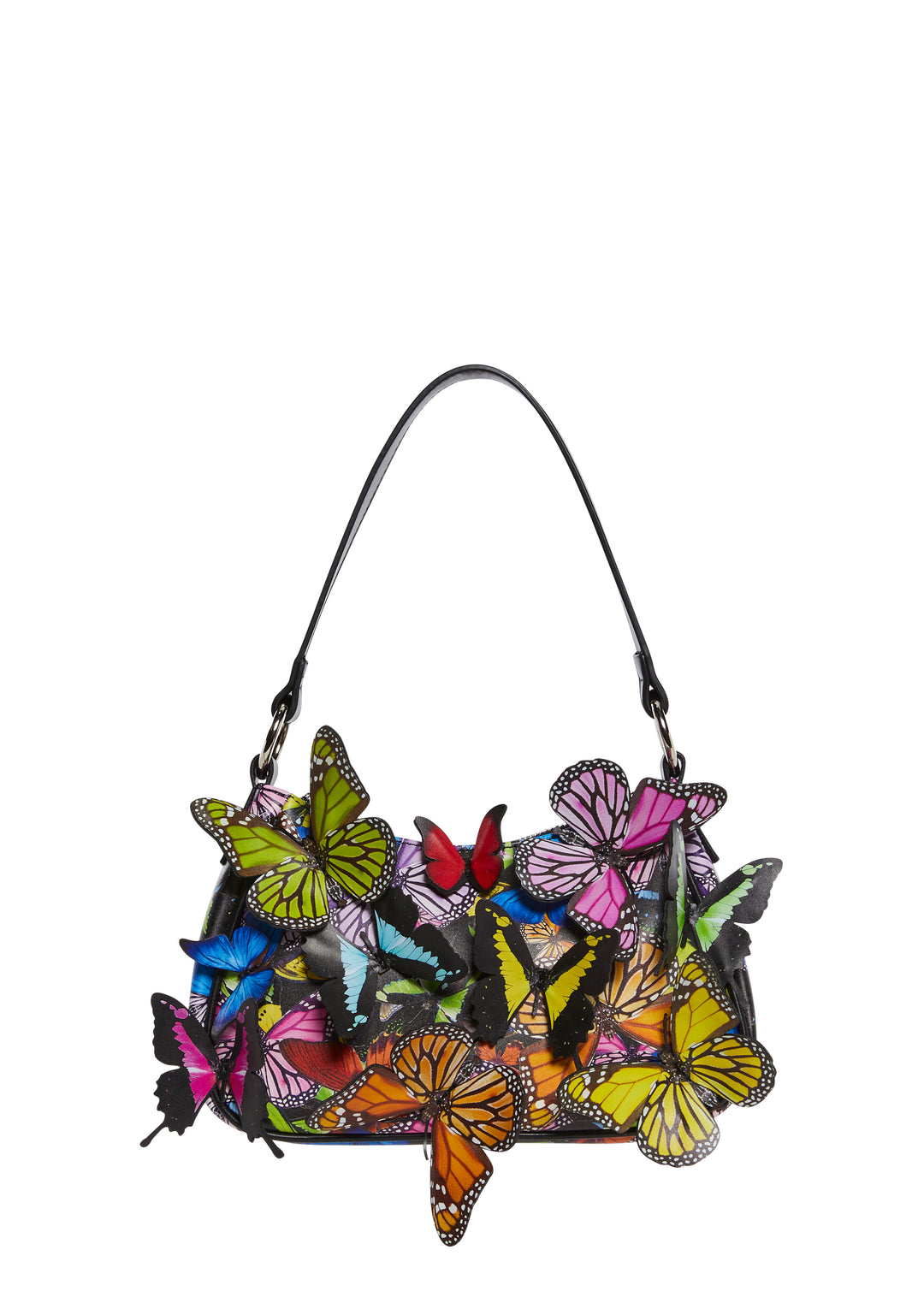 Butterfly Applique Shoulder Bag Club Exx - Multi