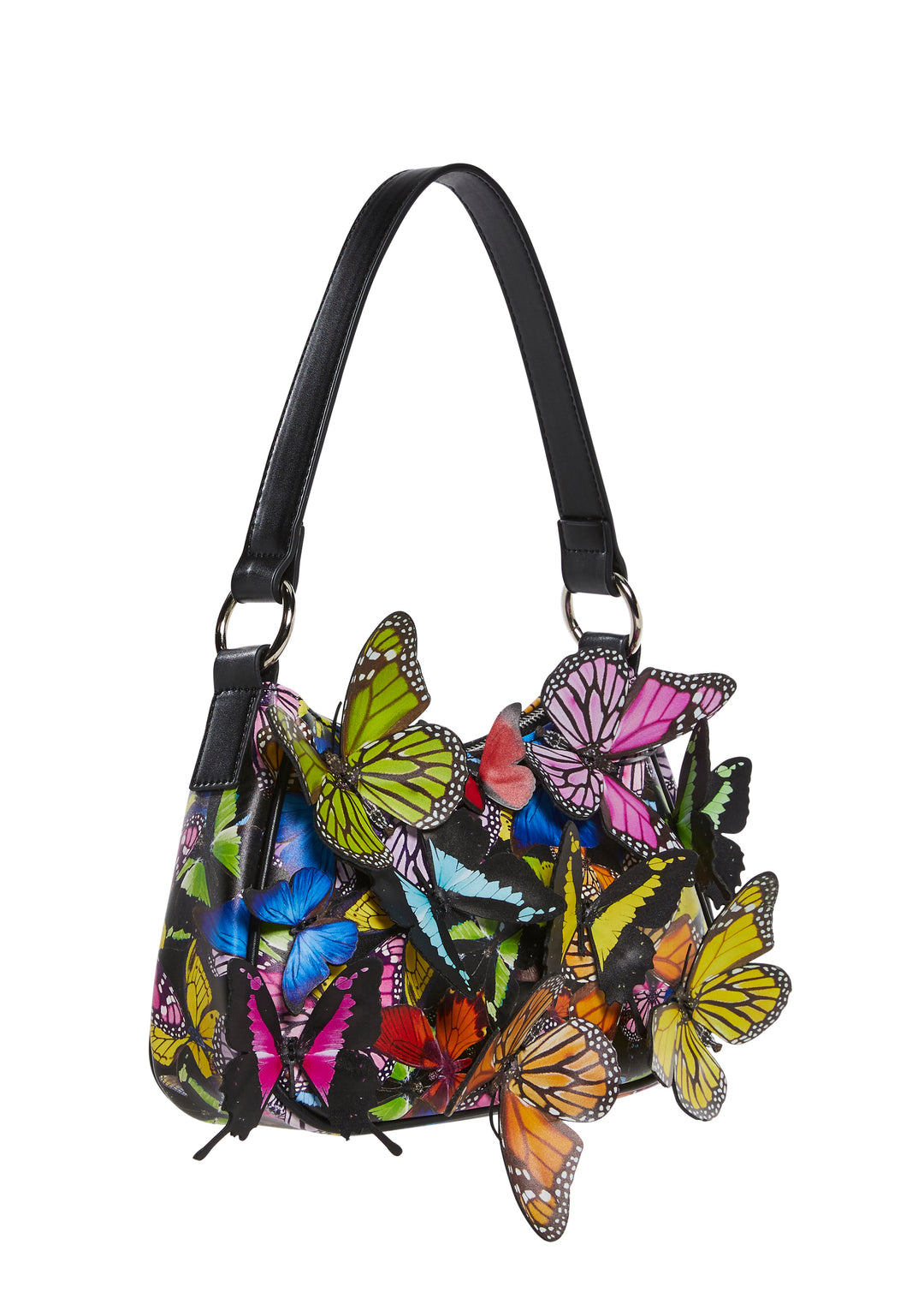 Butterfly Applique Shoulder Bag Club Exx - Multi - Image 3