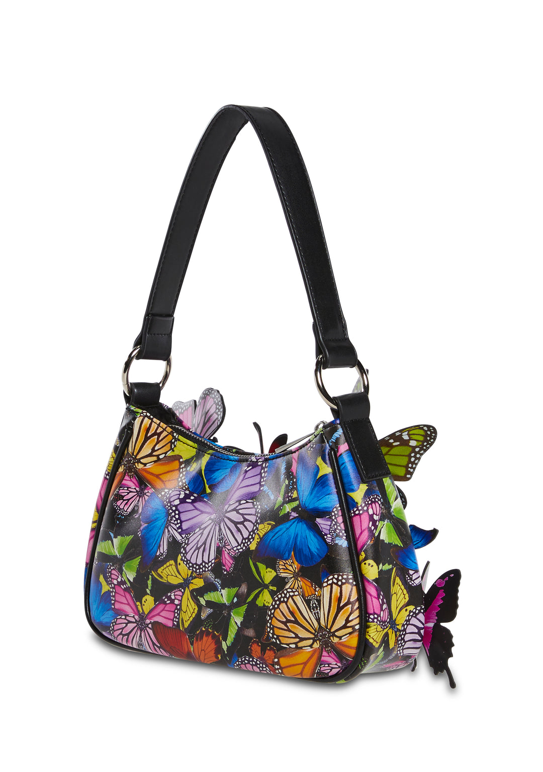 Butterfly Applique Shoulder Bag Club Exx - Multi - Image 4