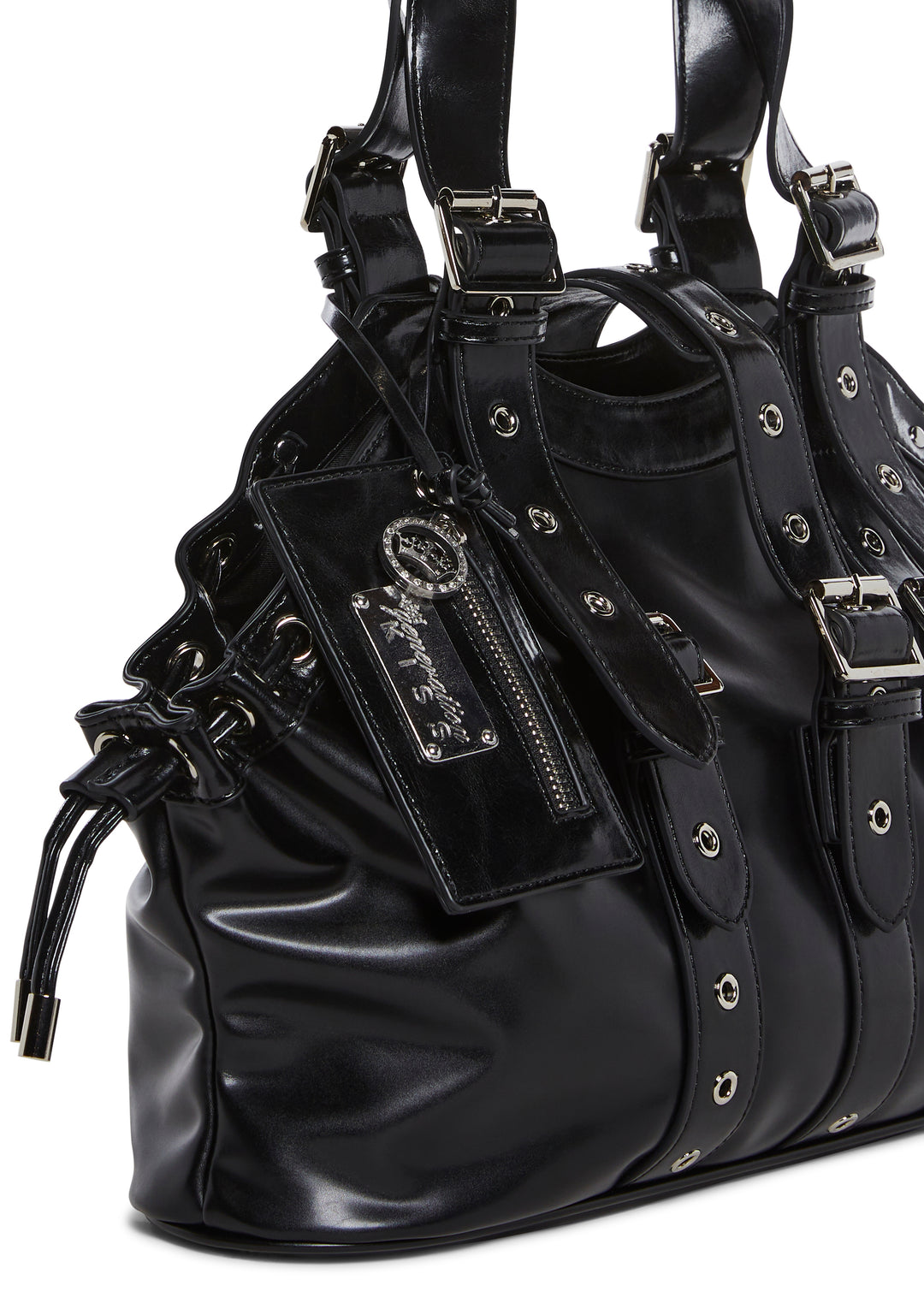 Vegan Leather Shoulder Buckle Bag Generation Kiss - Black - Image 5