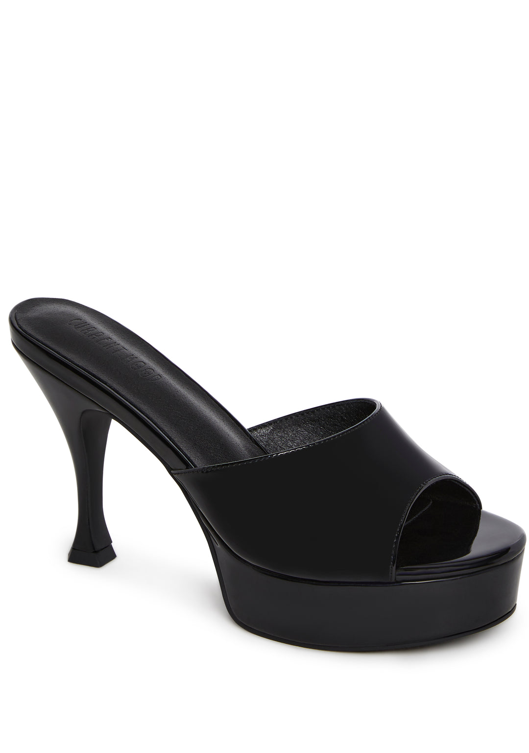Vegan Leather Platform Heels Current Mood - Black - Image 2