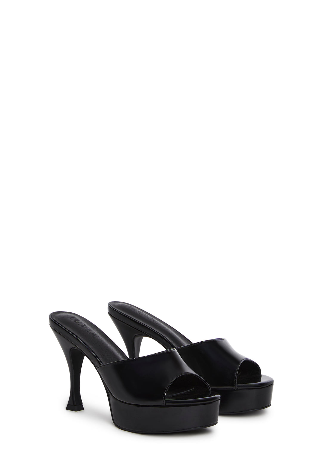 Vegan Leather Platform Heels Current Mood - Black - Image 3
