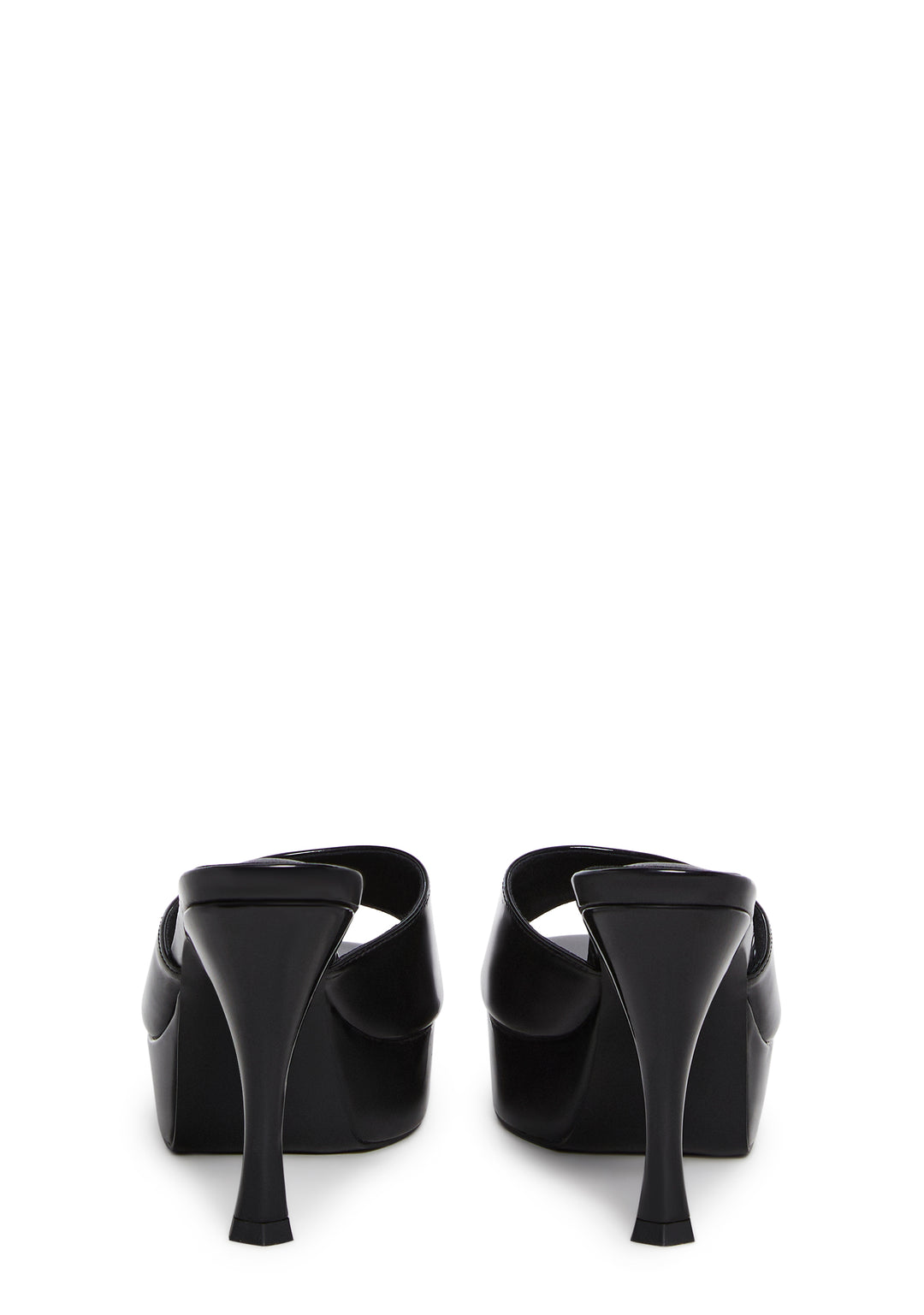 Vegan Leather Platform Heels Current Mood - Black - Image 4