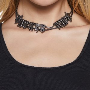 Darker Wavs Chunky Choker Necklace - Silver