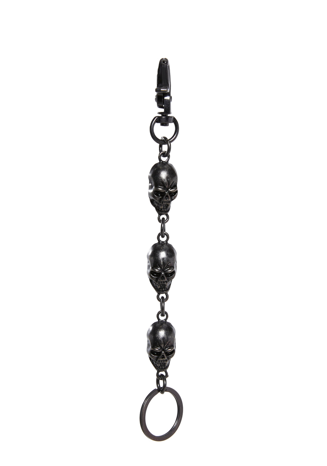 Skull Keychain Goth Punk - Black - Image 2