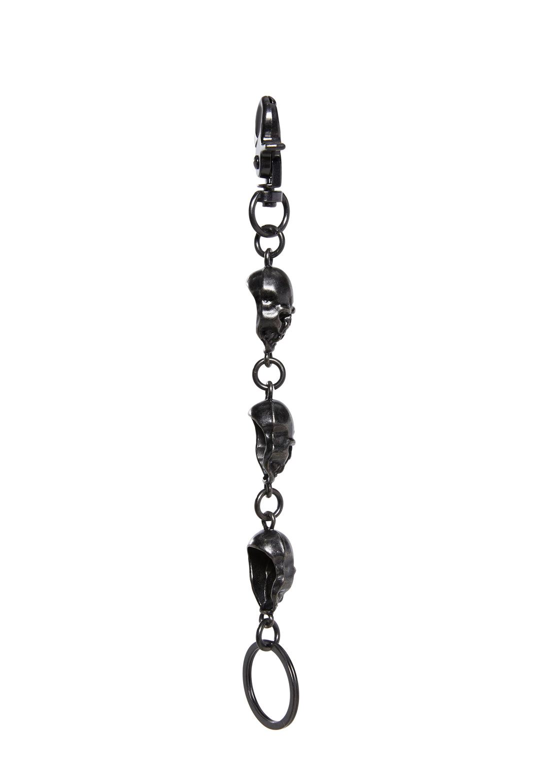 Skull Keychain Goth Punk - Black - Image 3