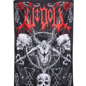 Baphomet Goth Skull Wall Hanging - Black
