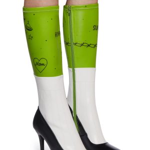 Alien Leg Boot With Graphics Club Exx - Green