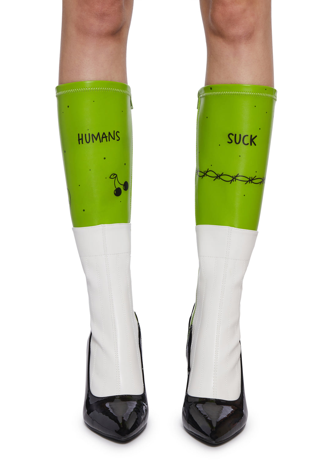 Alien Leg Boot With Graphics Club Exx - Green - Image 3