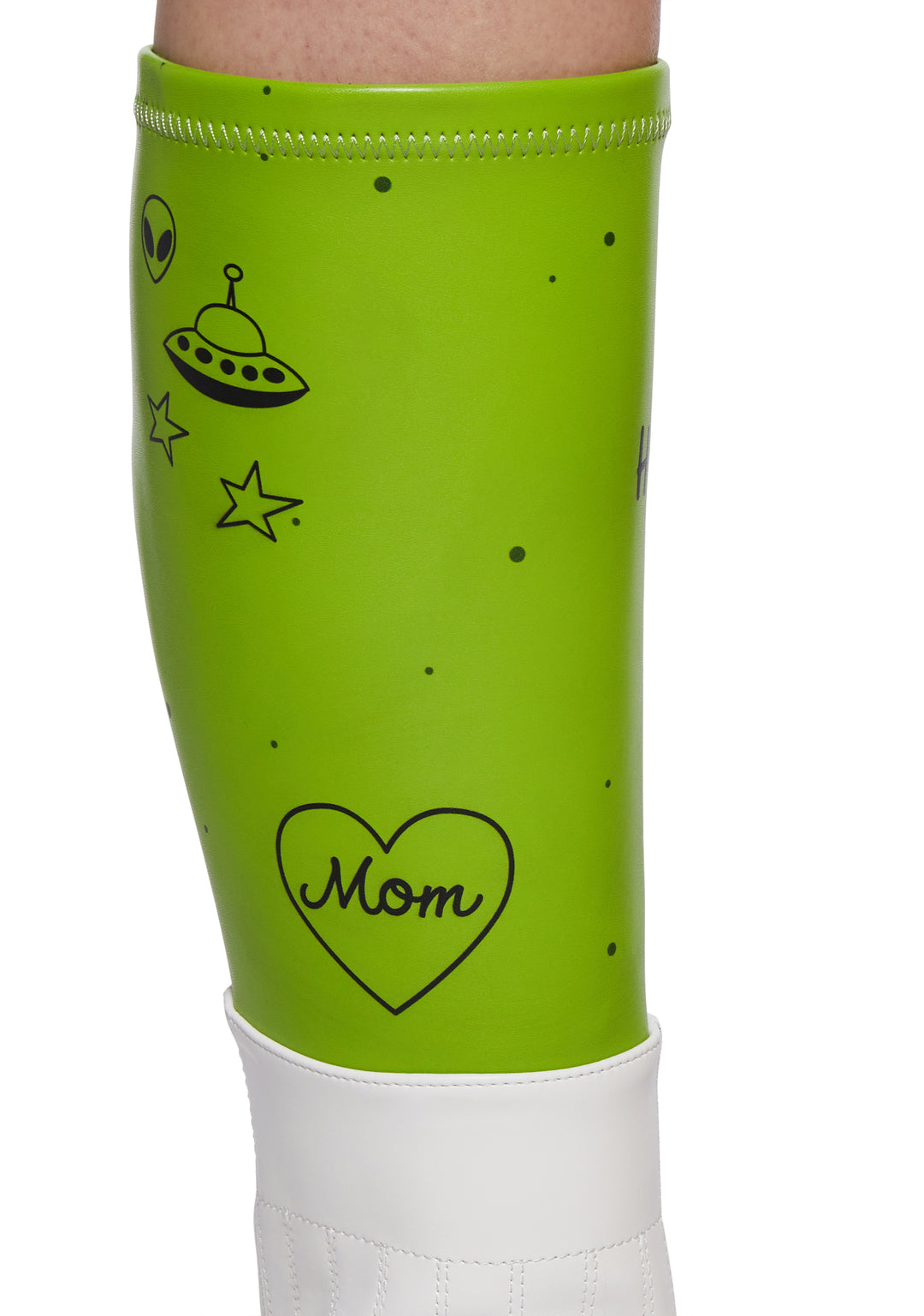 Alien Leg Boot With Graphics Club Exx - Green - Image 2